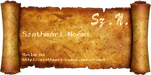 Szathmári Noémi névjegykártya